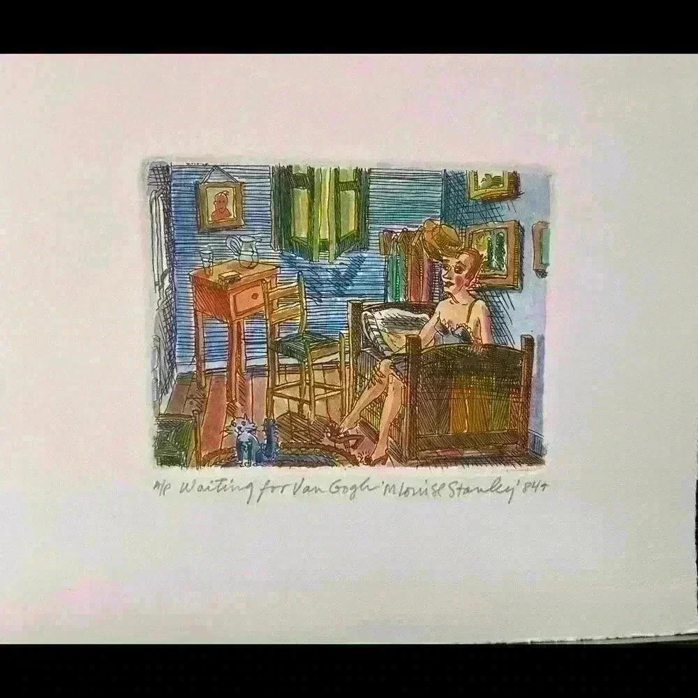 M. Louise Stanley’s “Waiting for Van Gogh” Original signed Artwork